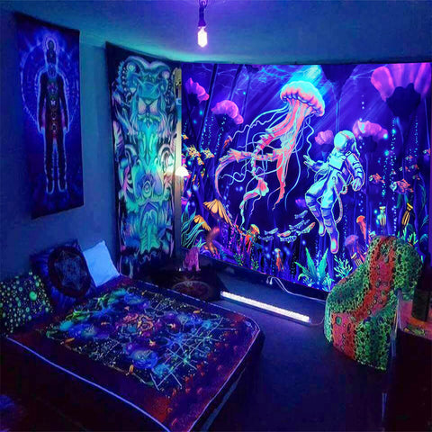 Enchanting Night Magic: Blacklight Tapestry