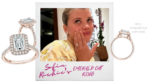 Sofia Richie's Emerald Cut Ring. Shop the look at IMFJ! 