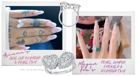 Ariana Grande & Megan Fox’s Diamond Toi & Moi Rings. Shop the look at IMFJ!