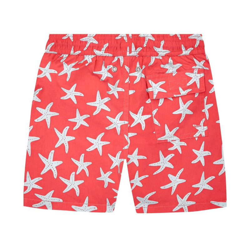 Boys Swim Shorts | Rose & Blue Starfish | Tom & Teddy