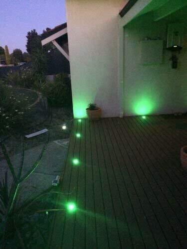 Green led decking lights