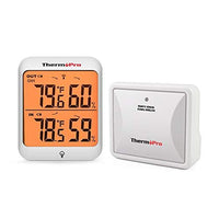 Thermopro Tp63a Digital Wireless Indoor Outdoor Thermometer Hygrometer Touch Screen Room Temperature Humidity Meter With Rechargeable Sensor For Home