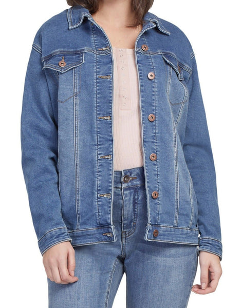 Tribal Girlfriend Denim Jacket With Button Detailed Sleeves – Emma Downtown