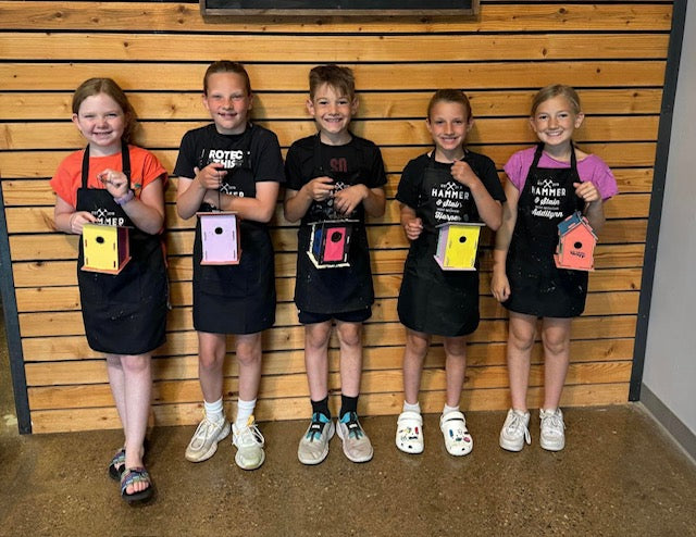 07/30/24 $10 Tuesdays for Kids! DIY Wooden Birdhouses! 3pm - 5pm