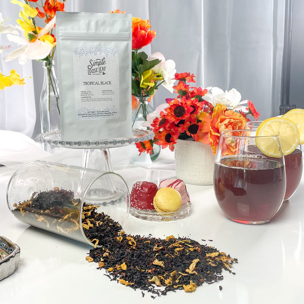 Simple Peach Black Tea - Black Tea - High Caffeine - All Natural Flavo