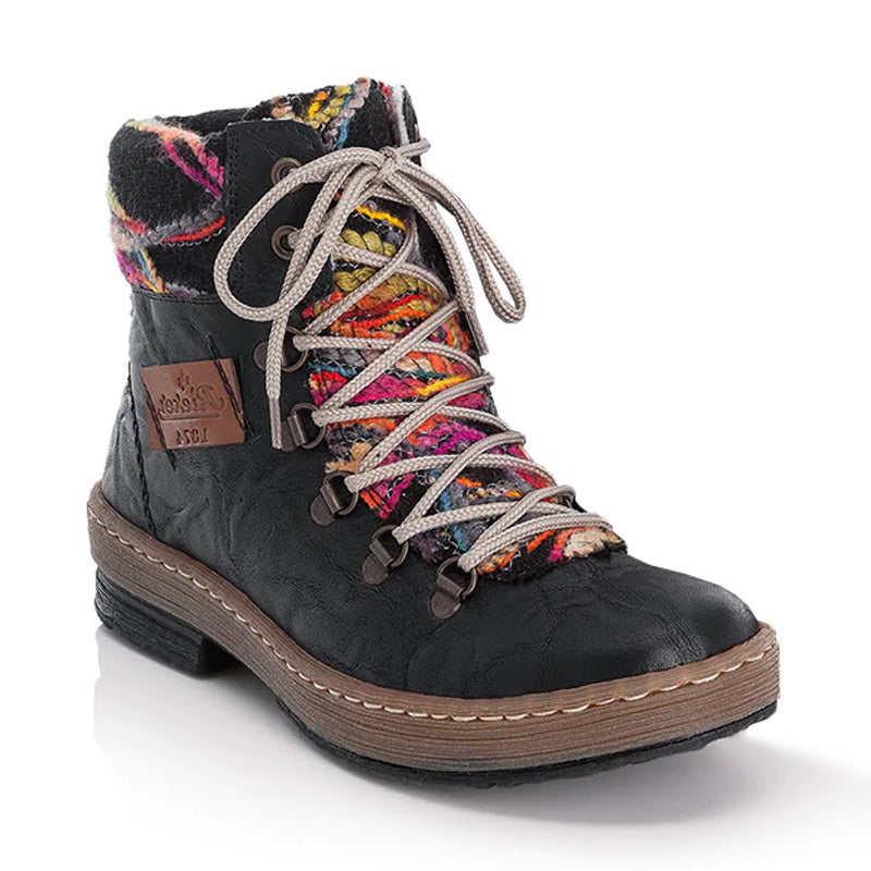 Garderobe Bel terug betekenis Rieker Women's Felicitas 43 Schwarz/Nuss Multi | Tradehome Shoes