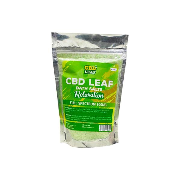 CBD Leaf Full Spectrum 100mg CBD Bath Salts - Relaxation