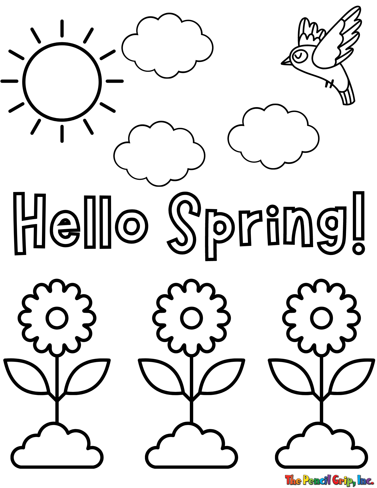 Free Downloadable Spring Coloring Sheets – The Pencil Grip, Inc.