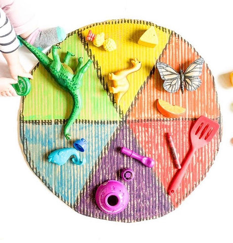 color cardboard craft at home activities