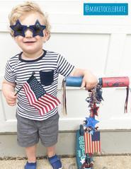 little boy on fourth of July 