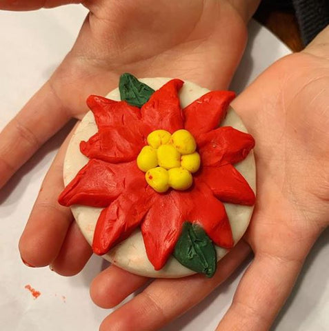 flower made with soap clay