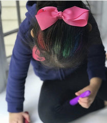 girl with hair chalk in hair