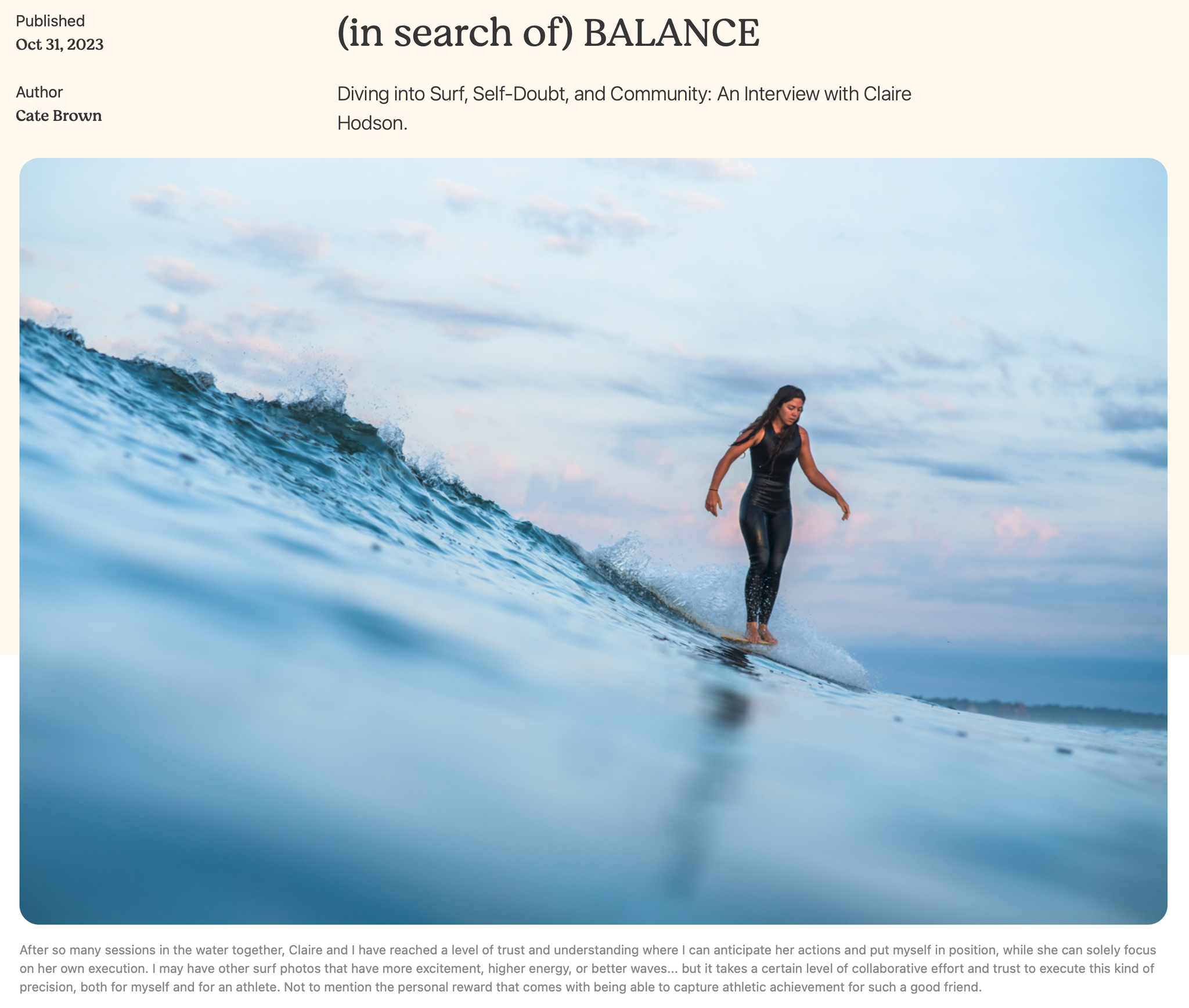 in search of Balance Claire Hodson interview Longboarder Magazine