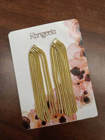 Golden String Earrings