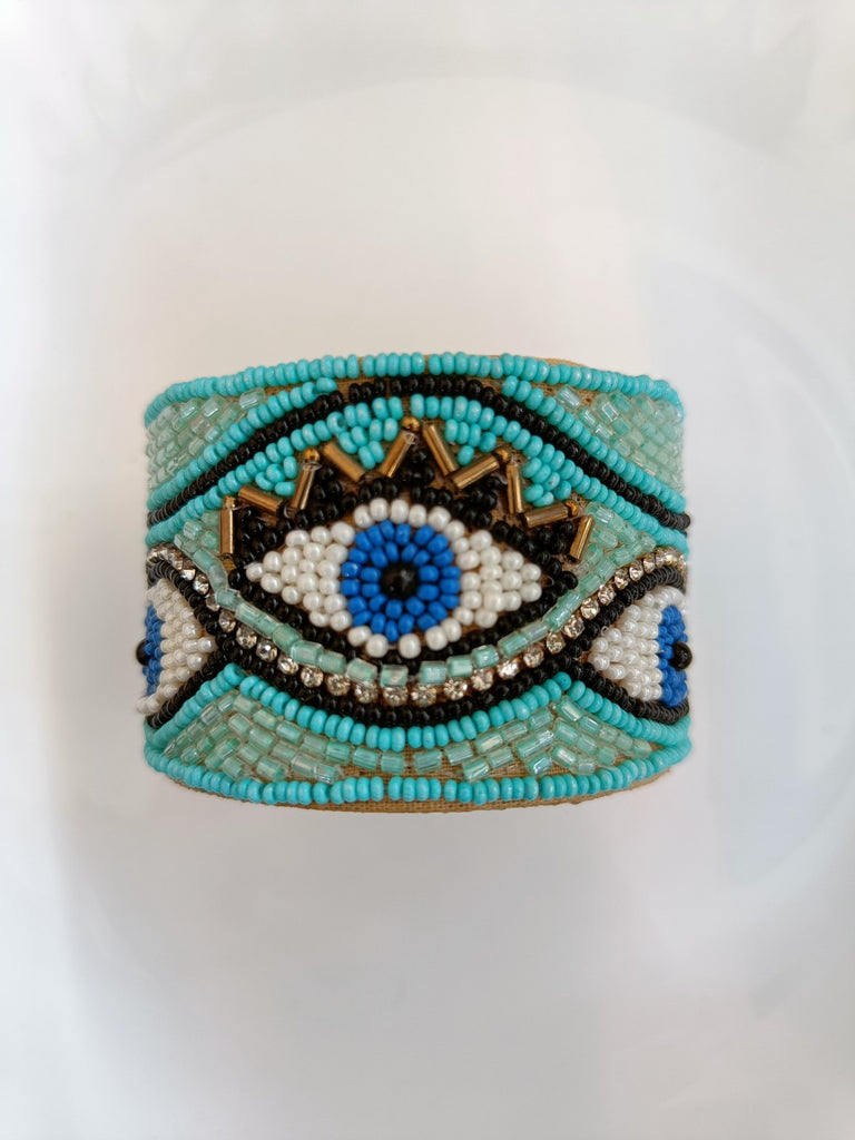 Buy Evil Eye Bracelet Bangle Bracelet Hamsa Hand Bracelet Cuff Online in  India  Etsy
