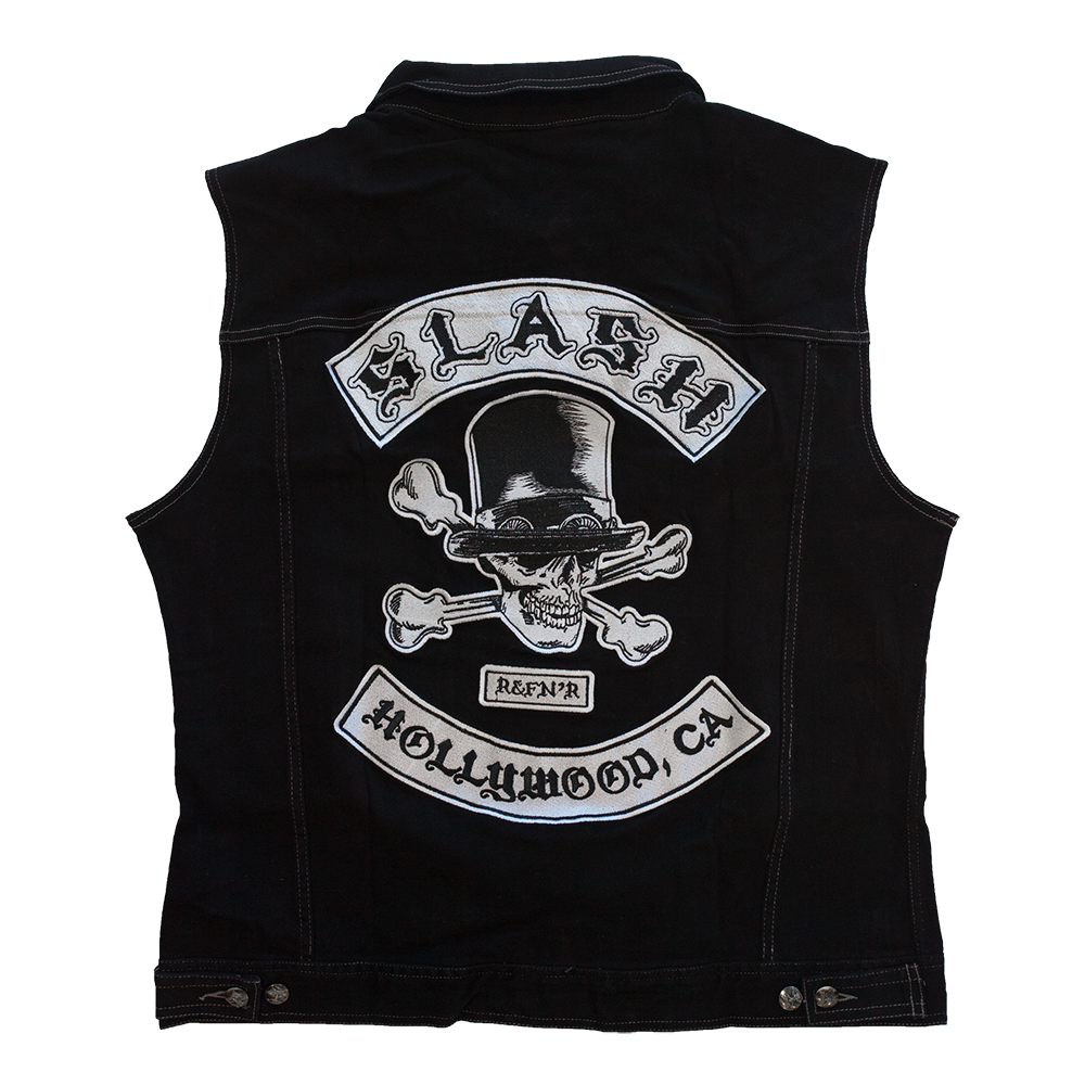 Black Denim Vest – Slash Merch