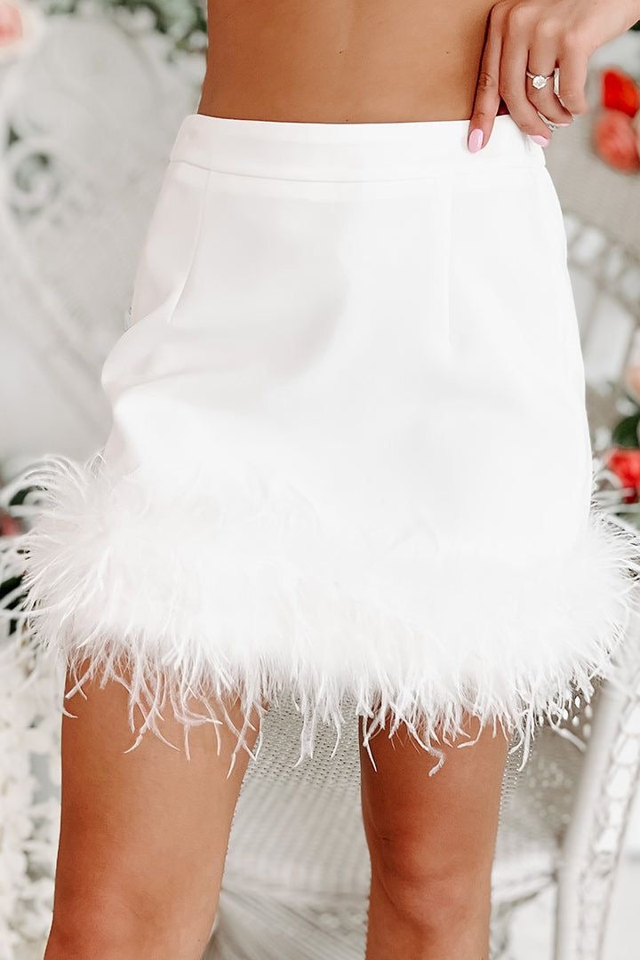 Falda Plumas Blanca – La