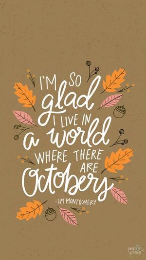 October - Free Desktop Background + Lock Screen – Pen & Paint