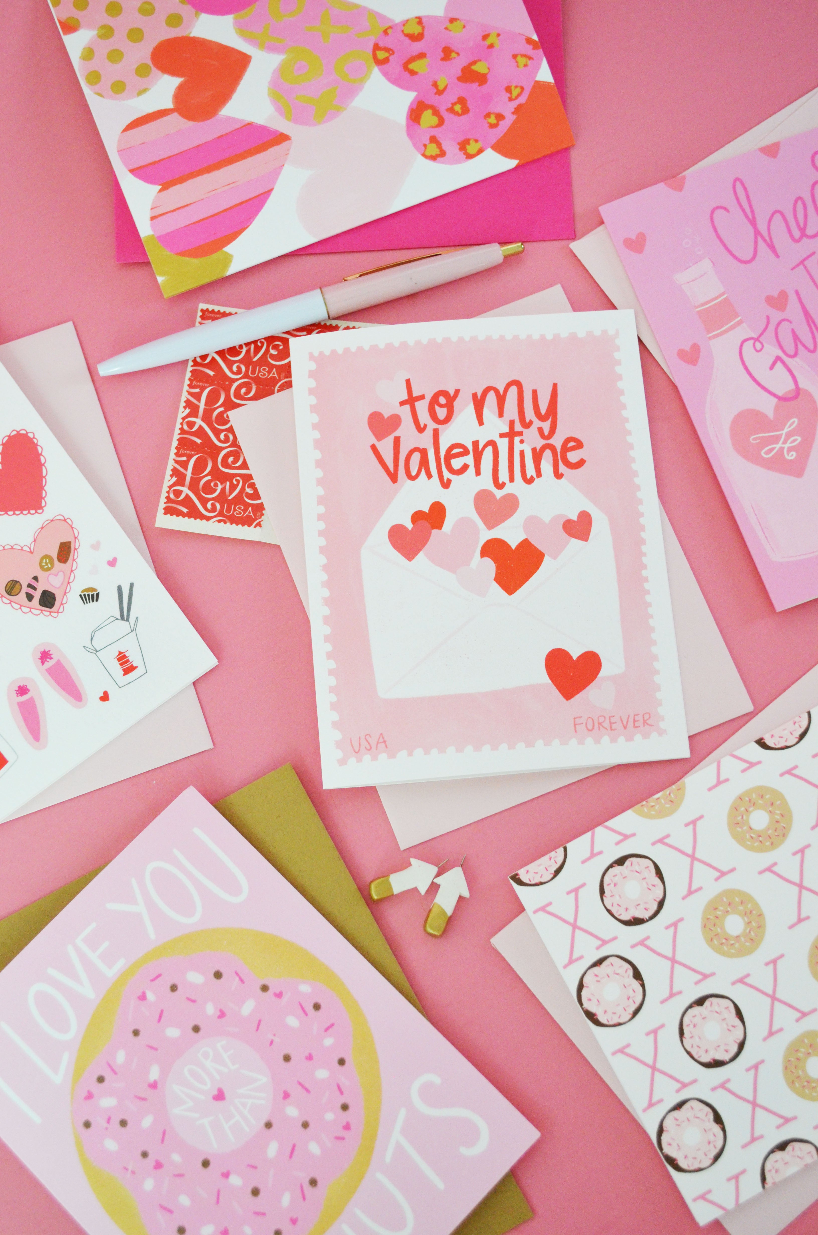 To my Valentine Forever Stamp greeting card – Pen & Paint