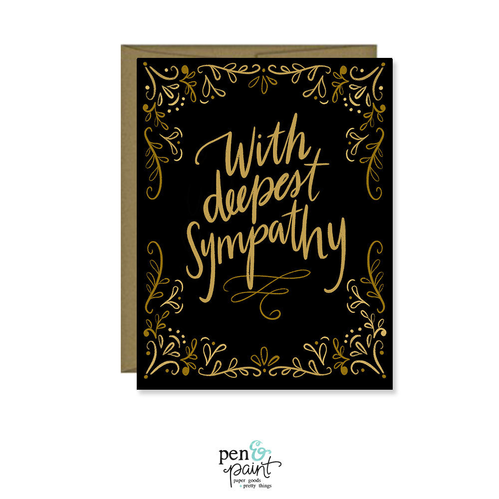 With Deepest Sympathy I M Sorry For Your Loss Card Sympathy Card Pen Paint