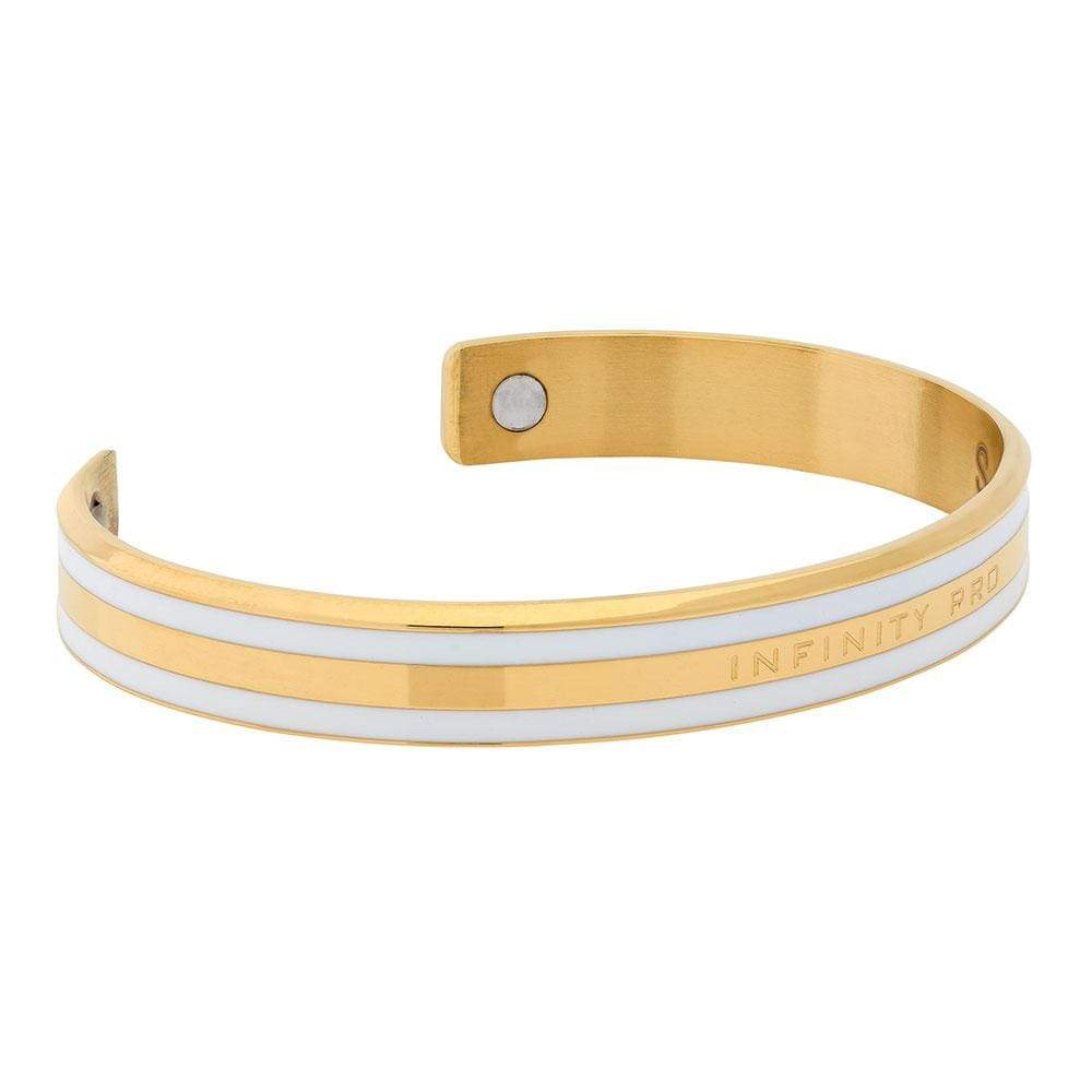 Gold Cuff Magnetic Ceramic Bracelet - Infinity Pro - Ionic + Magnetic ...