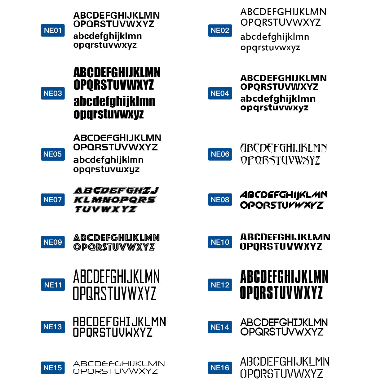 XTeamwear Print Font