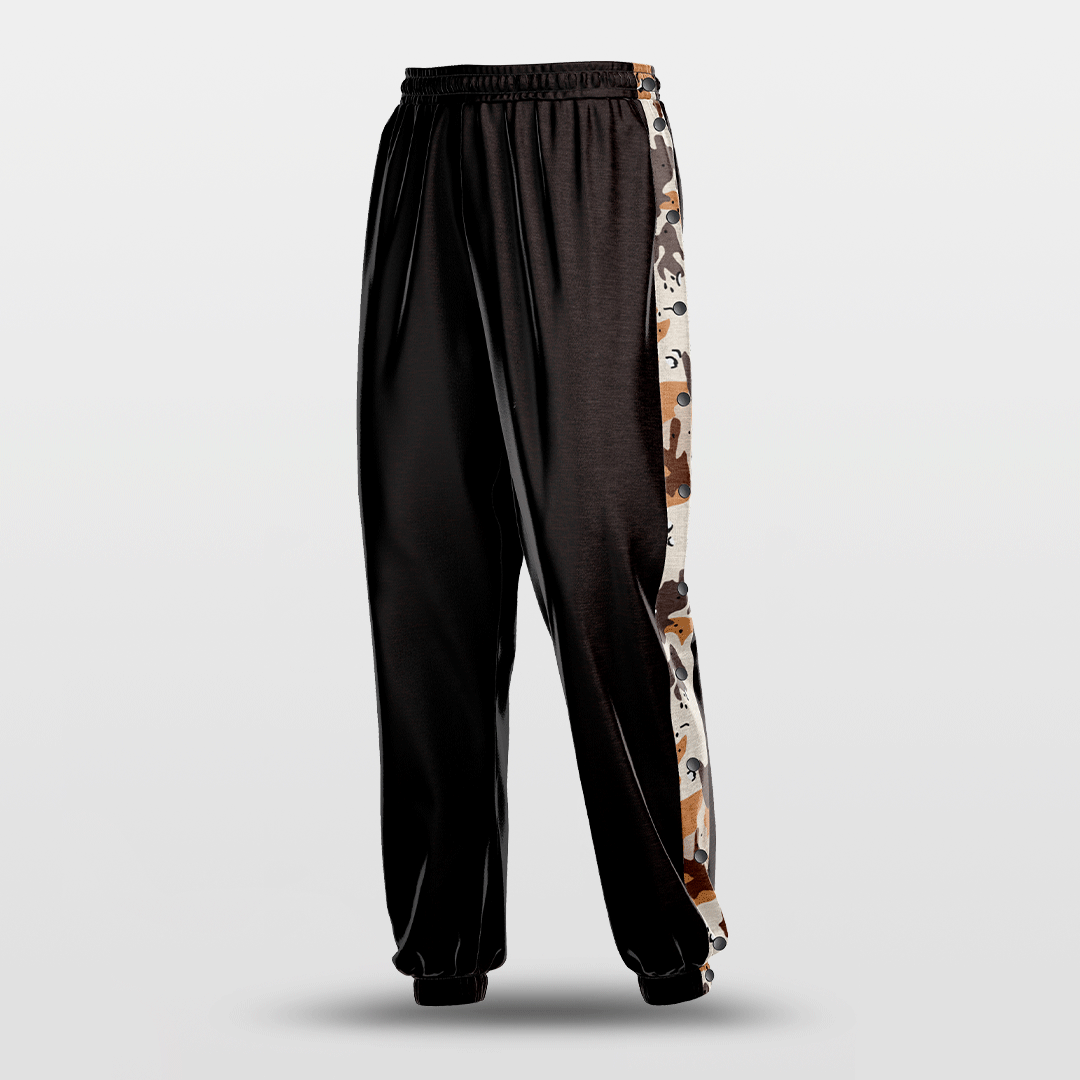 Desert - Customized Basketball Training Pants with pop buttons