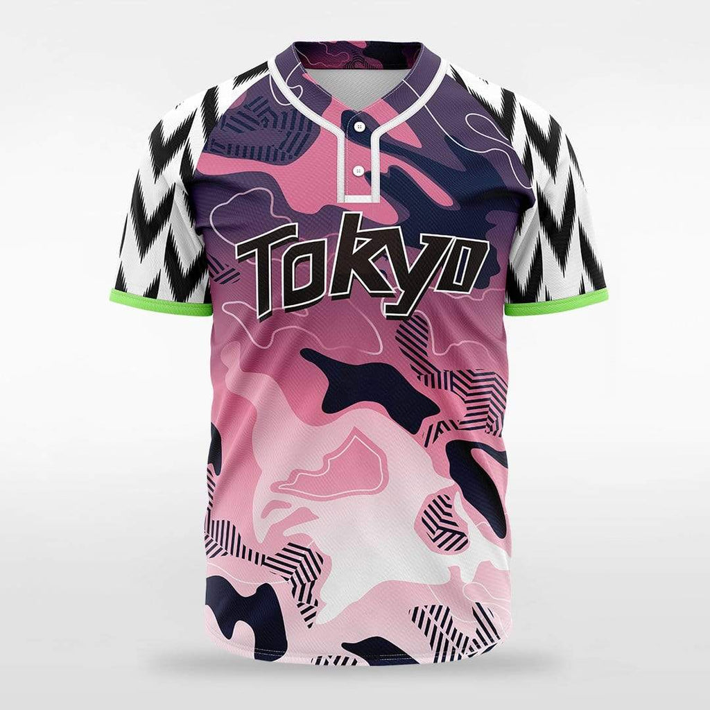 Pink Haze - Customized Men's Sublimated 2-Button Baseball Jersey