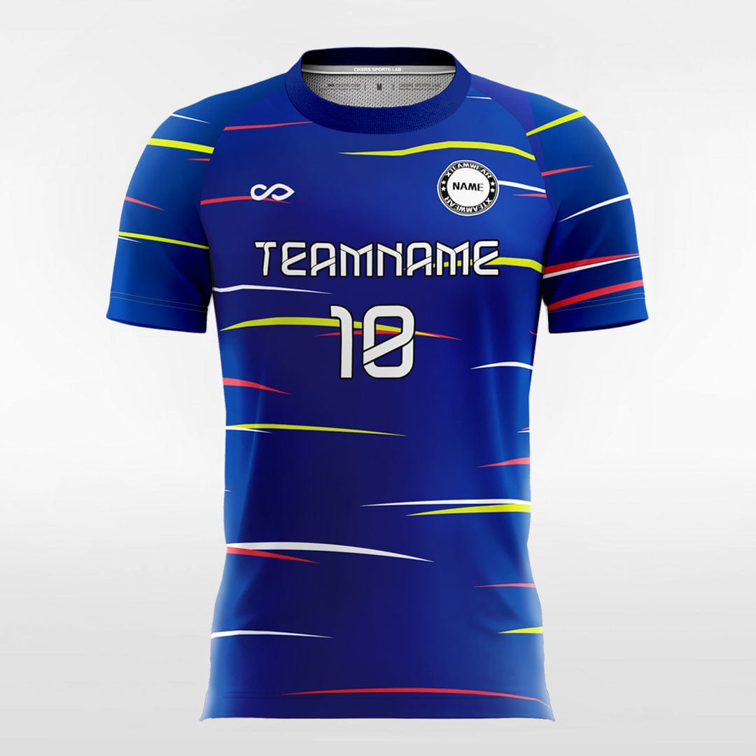 Blue Figure Graphic - Women Custom Soccer Jerseys Design