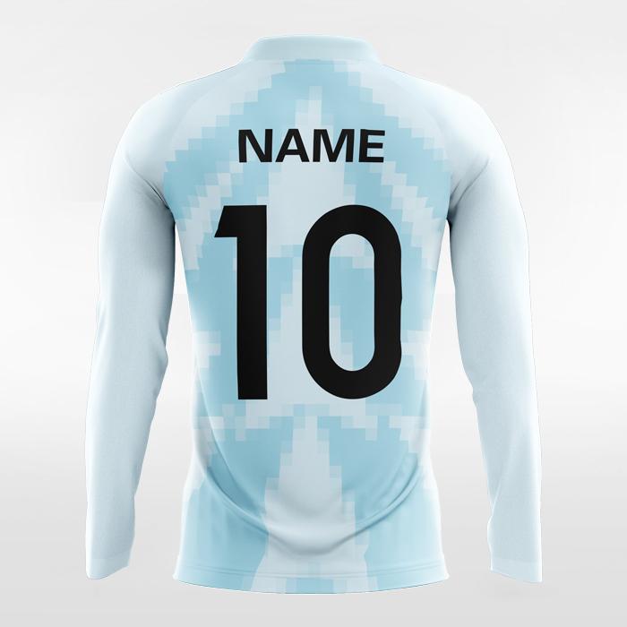 Blue Mosaic - Customized Men's Sublimated Long Sleeve Soccer Jersey