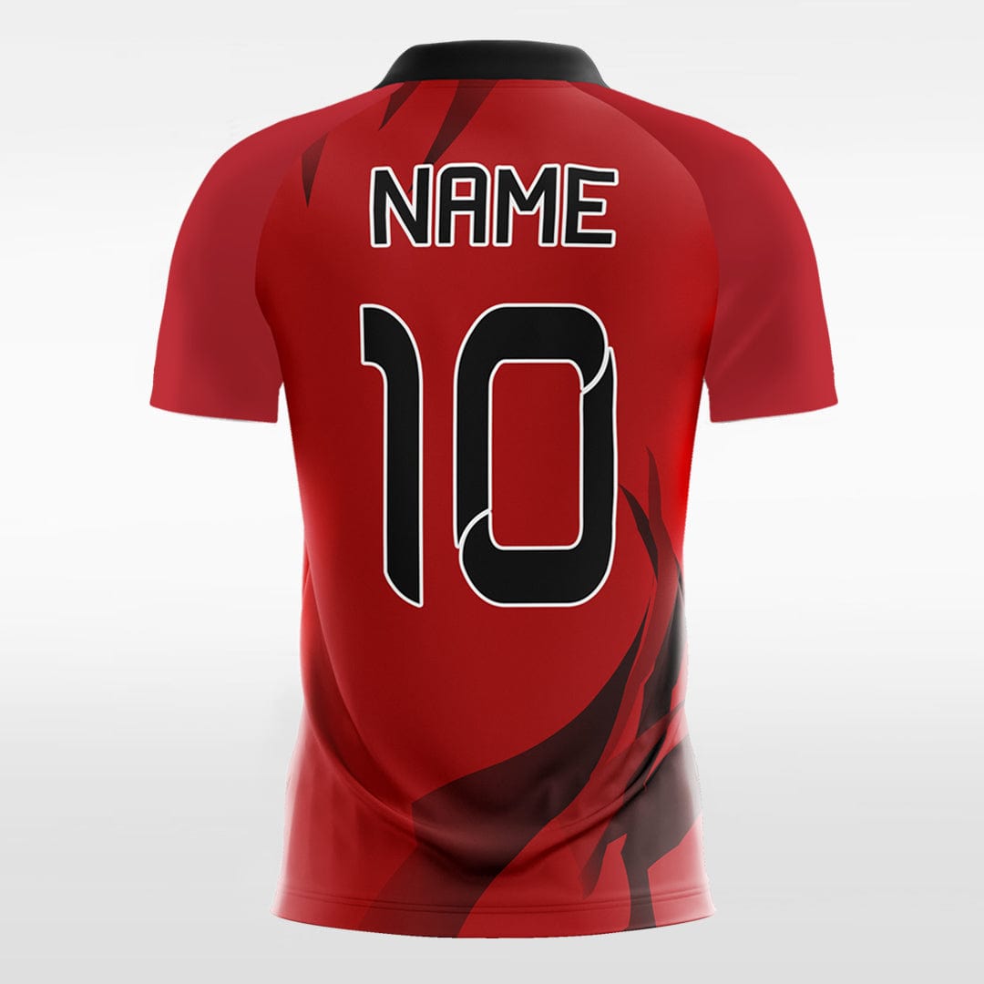 Cool Fire - Custom Kids Soccer Jerseys Design Red Color