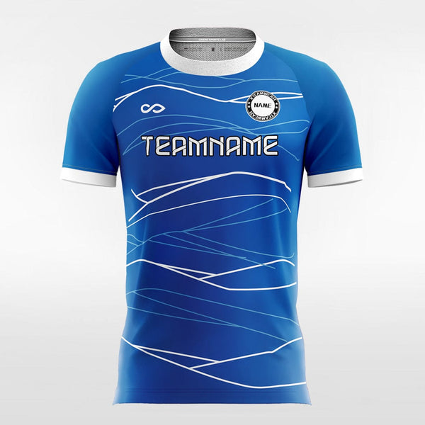 Figure Graphic - Women Custom Soccer Jerseys Design Blue