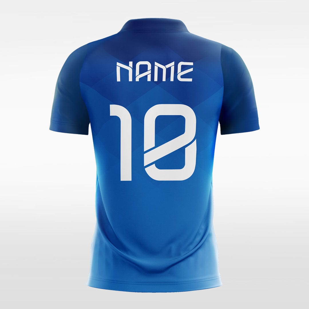 Blue Plaid - Women Custom Soccer Jerseys Design Gradient