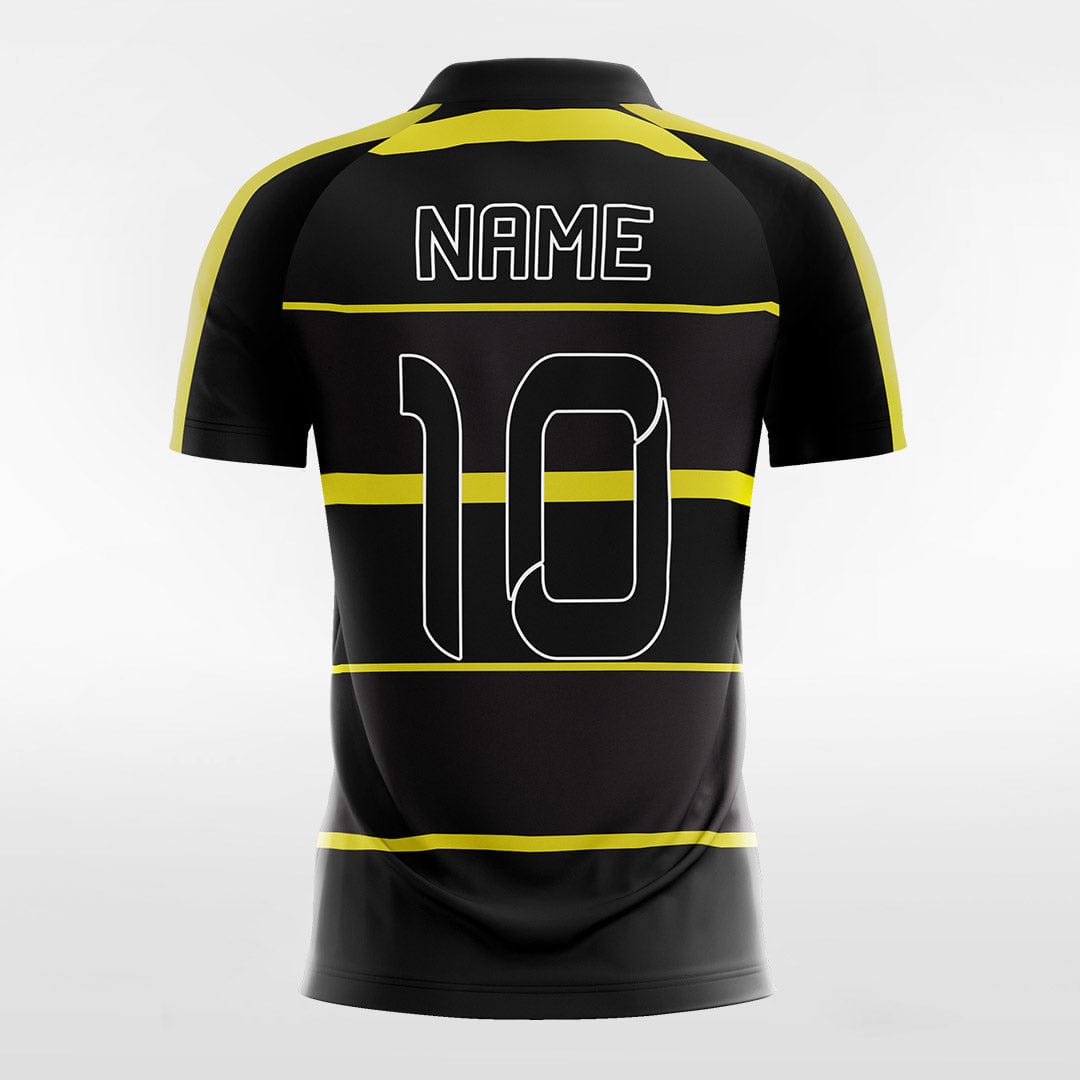 Contrast Stripe - Custom Kids Soccer Jerseys Design Black Yellow