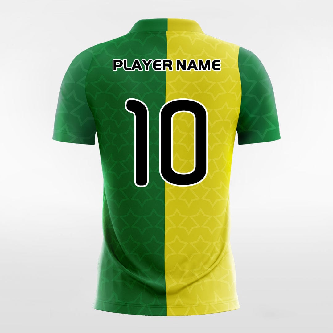 Retro Split - Custom Kids Soccer Jerseys Design Yellow Green