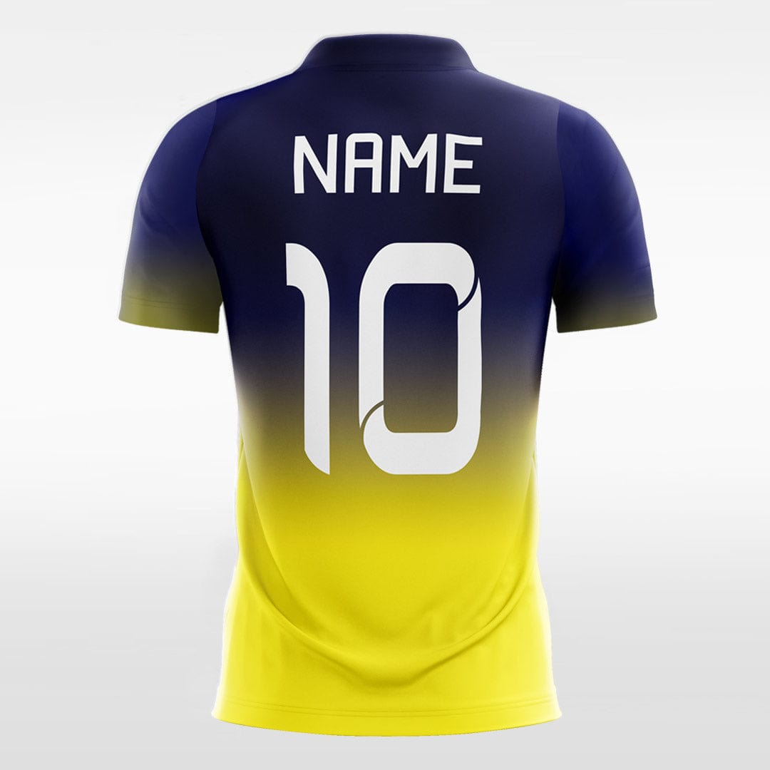 Blue and Yellow Gradient - Custom Kids Soccer Jerseys Design