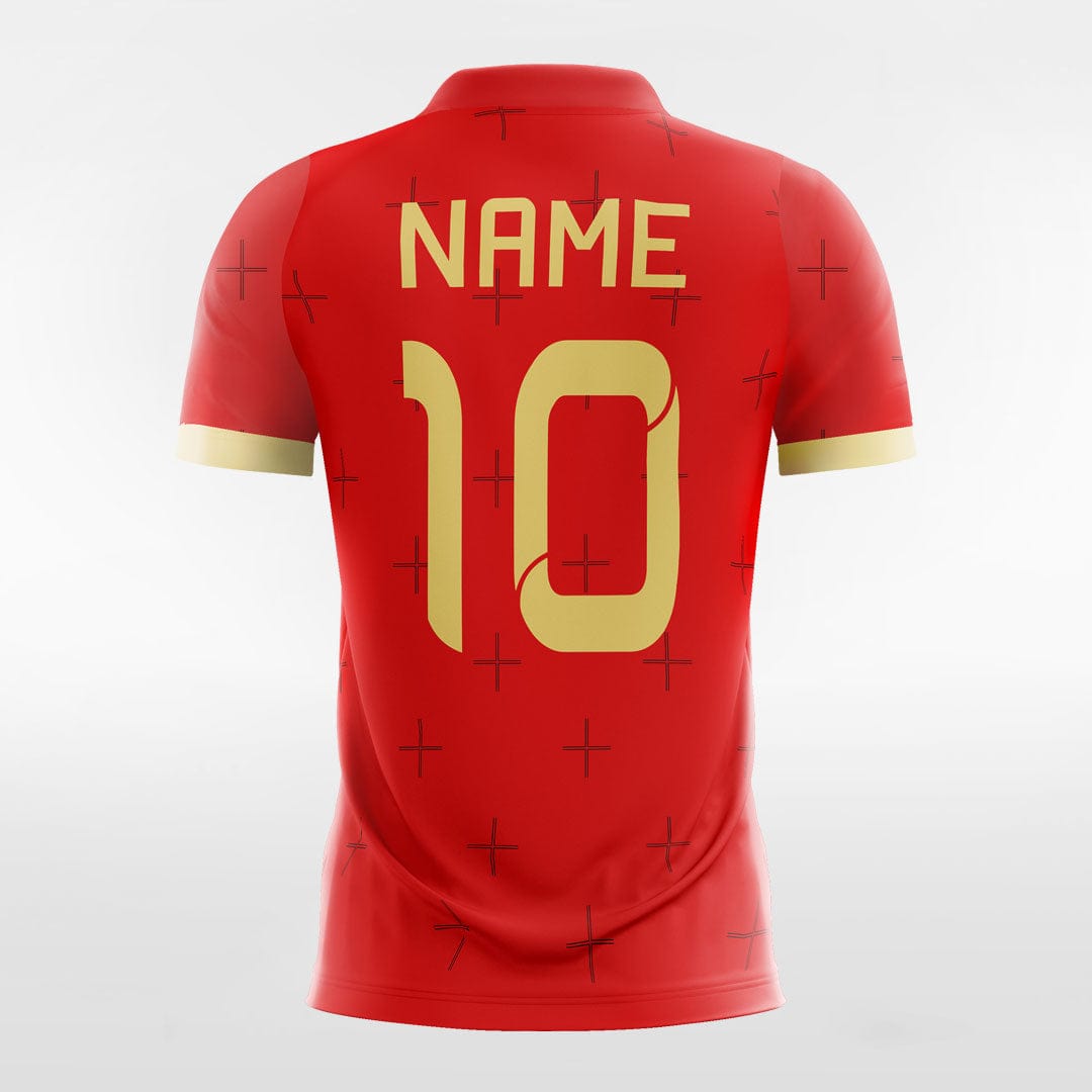 Retro Red Graphic - Women Custom Soccer Jerseys Design Online