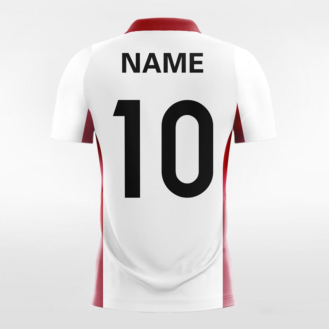 Retro Ribbon - Women Custom Soccer Jerseys Design Red and White