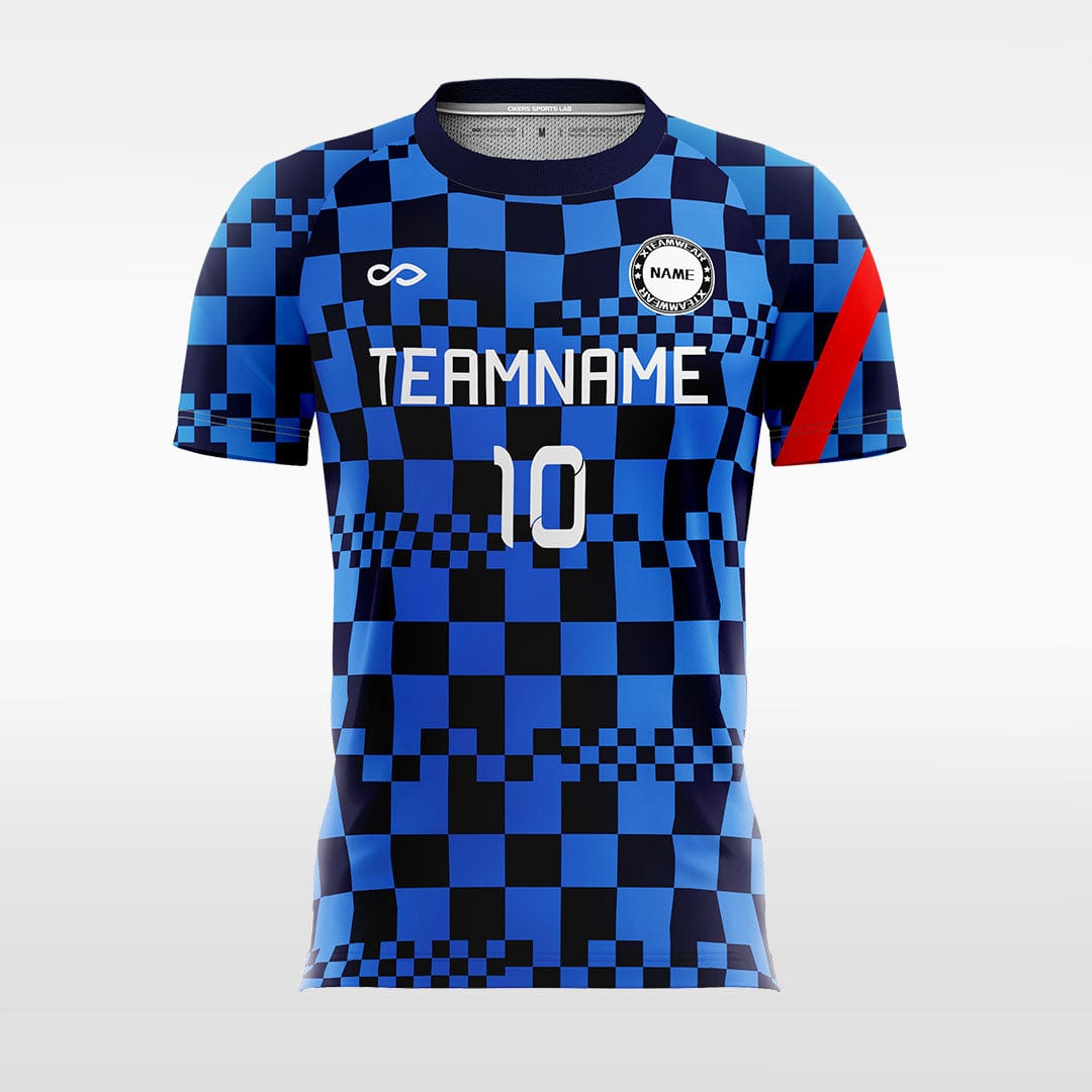 Classic Plaid - Custom Womens Soccer Jerseys Design Blue