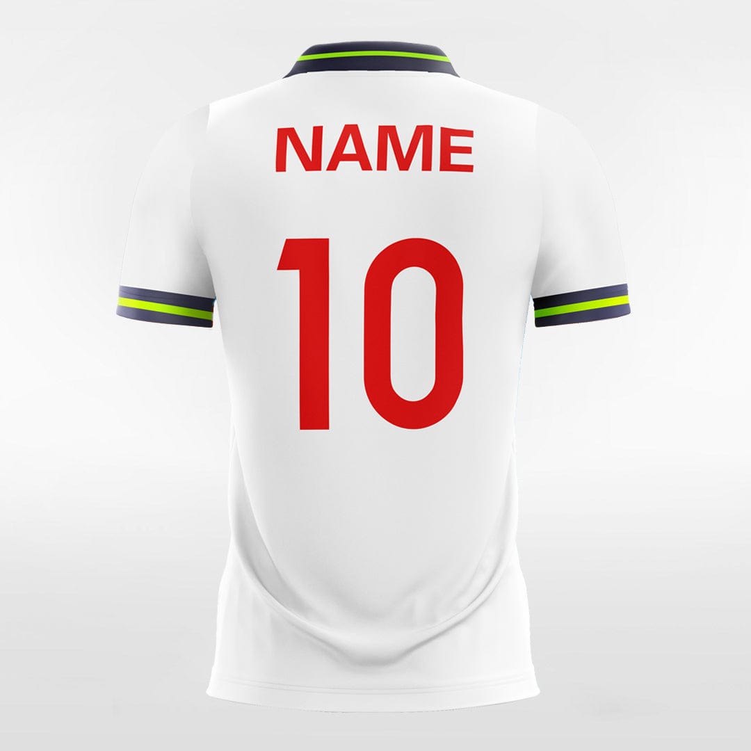 Stripe Trim - Custom Womens Soccer Jerseys Retro Design White