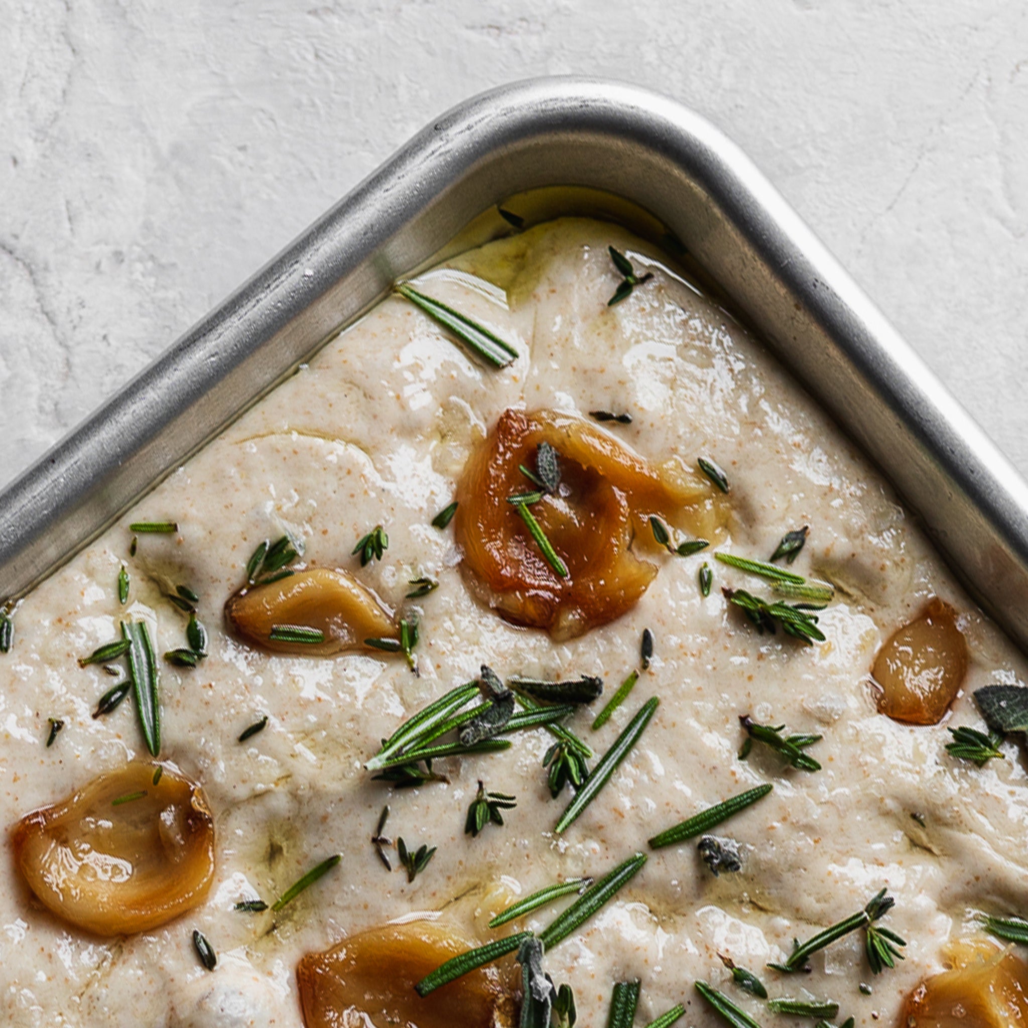 Garlic and Herb Sourdough Focaccia