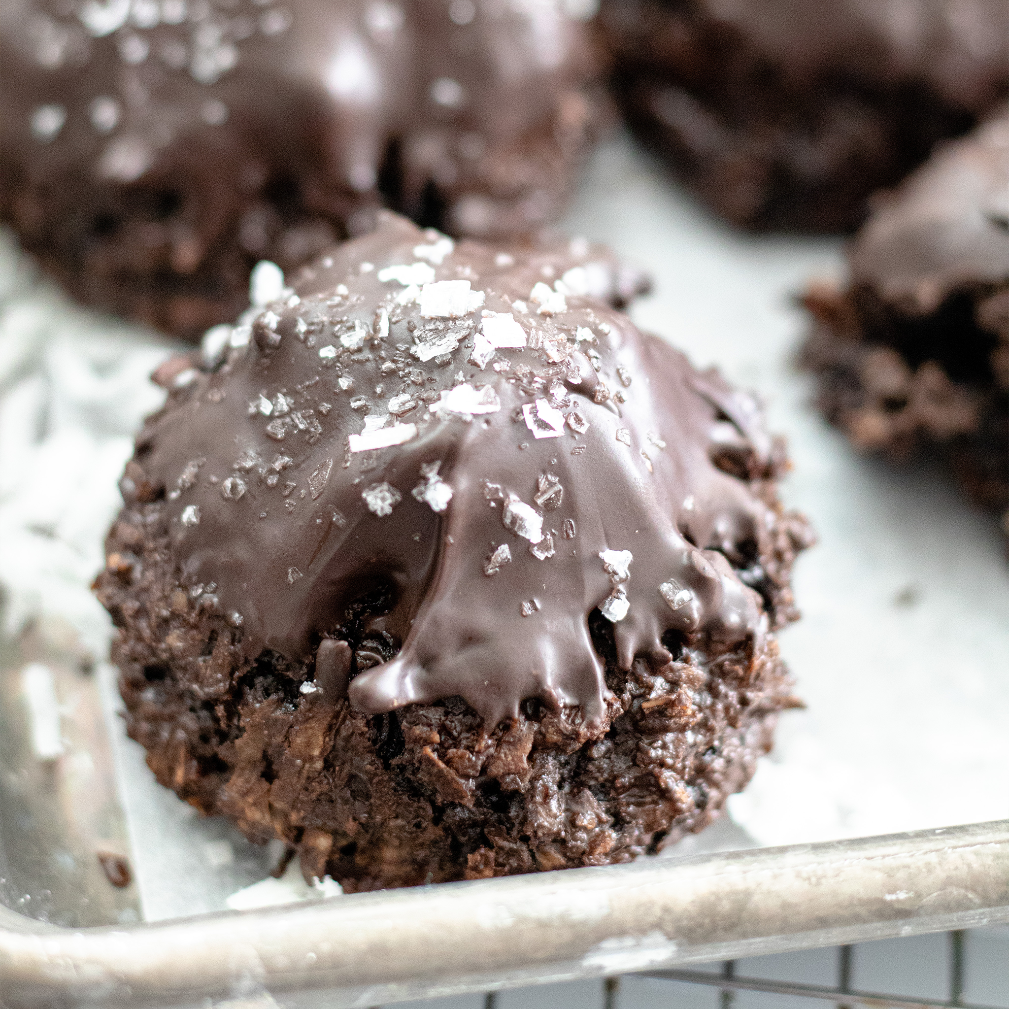 Black Cocoa Coconut Macaroons