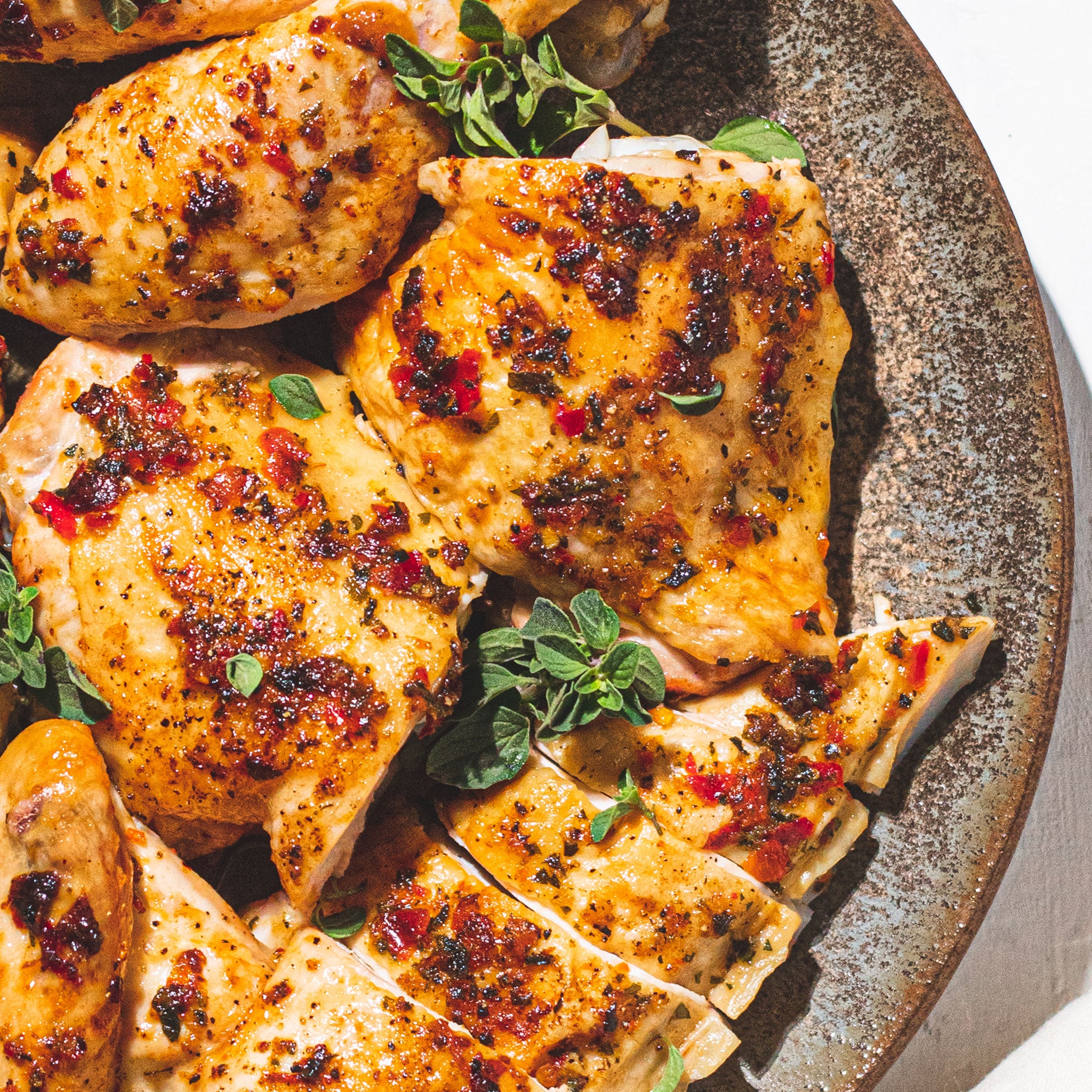 Calabrian Butter Chicken on plate