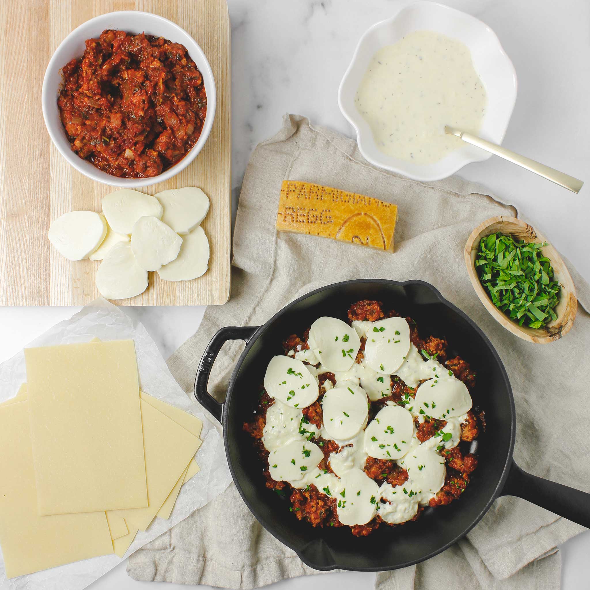 Gluten free skillet lasagna ingredients