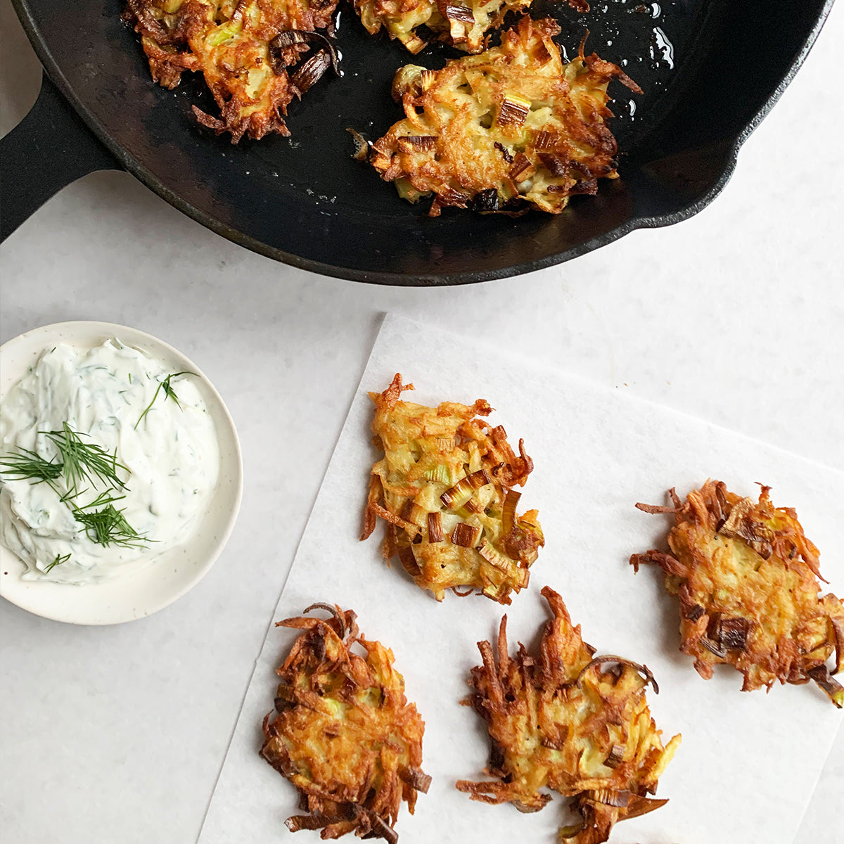 Leek & Parsnip Potato Latkes – Kana