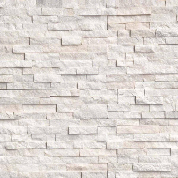 Sparkle White Quartz Split Face Tiles, Stone Cladding 550x150 £32.79/m ...