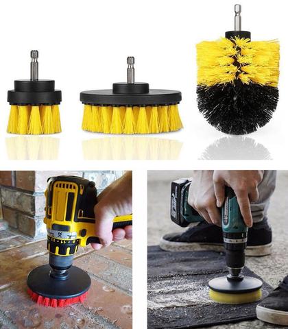 Global Phoenix 3Pcs Drill Brush Power Scrubber Cleaning Brush for