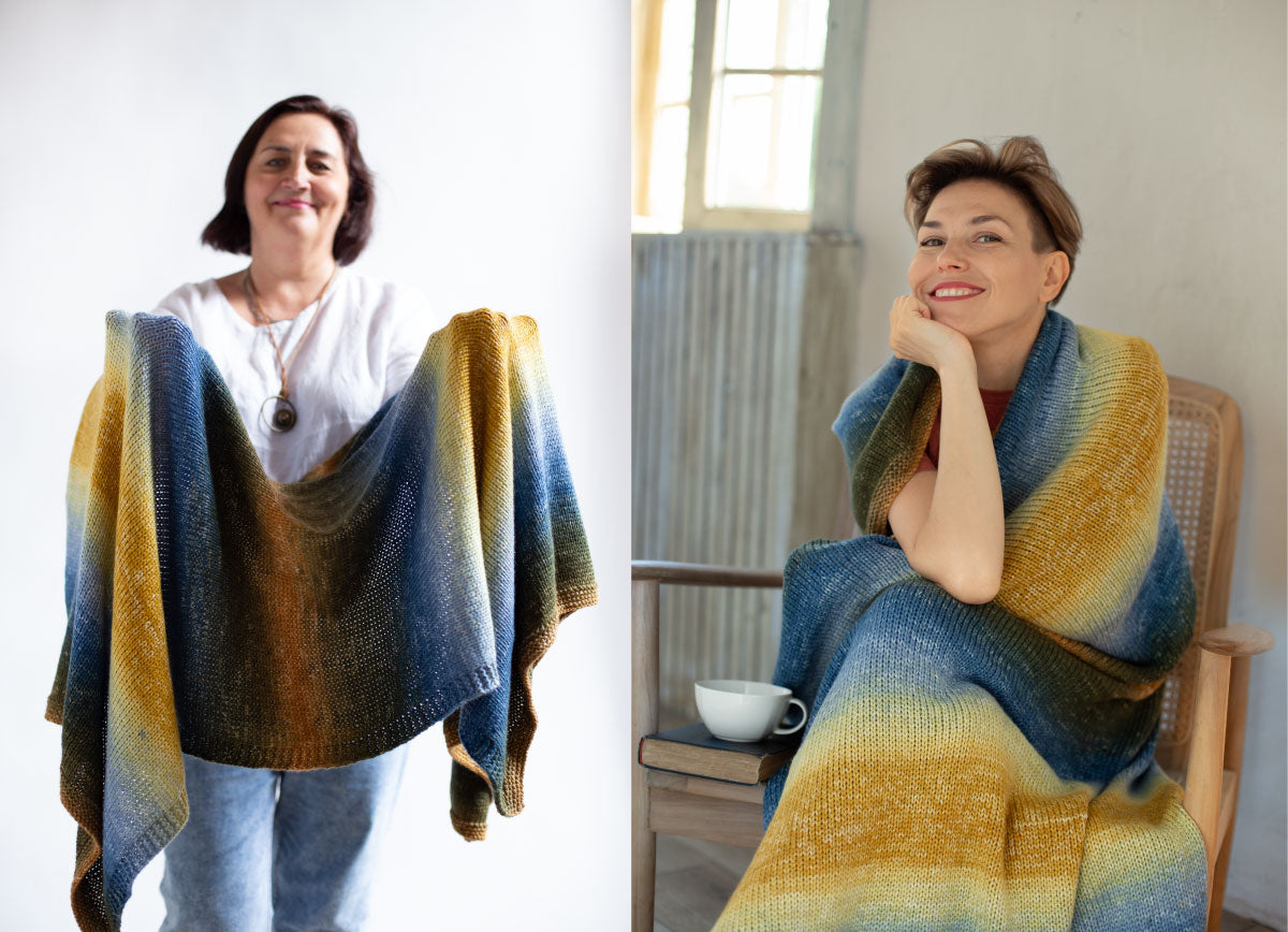 Wrap yourself in Love. Hand knitted blankets by Ukrainian Refugees