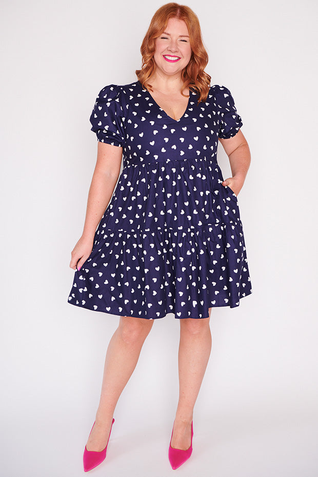 12+ Dress Navy And White