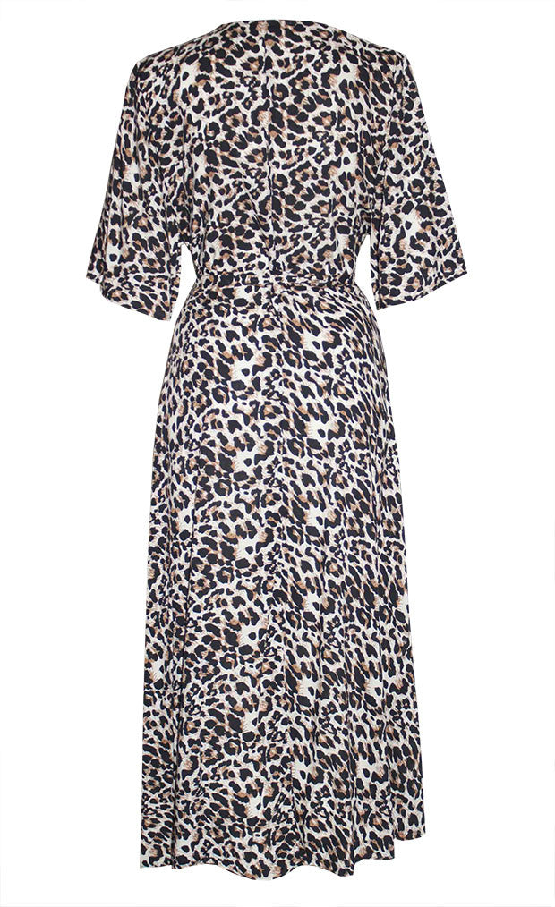 Mandy Leopard Print Wrap Dress – Little Party Dress